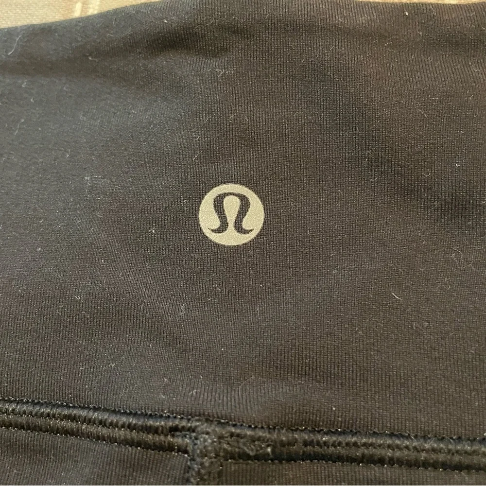 Lululemon Black Mesh 28” Full Length High Rise Activewear Workout Leggings 4